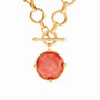 Julie Vos - Honeybee Statement Necklace, Iridescent Coral