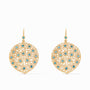 Julie Vos - Peacock Earring, Pacific Blue CZ