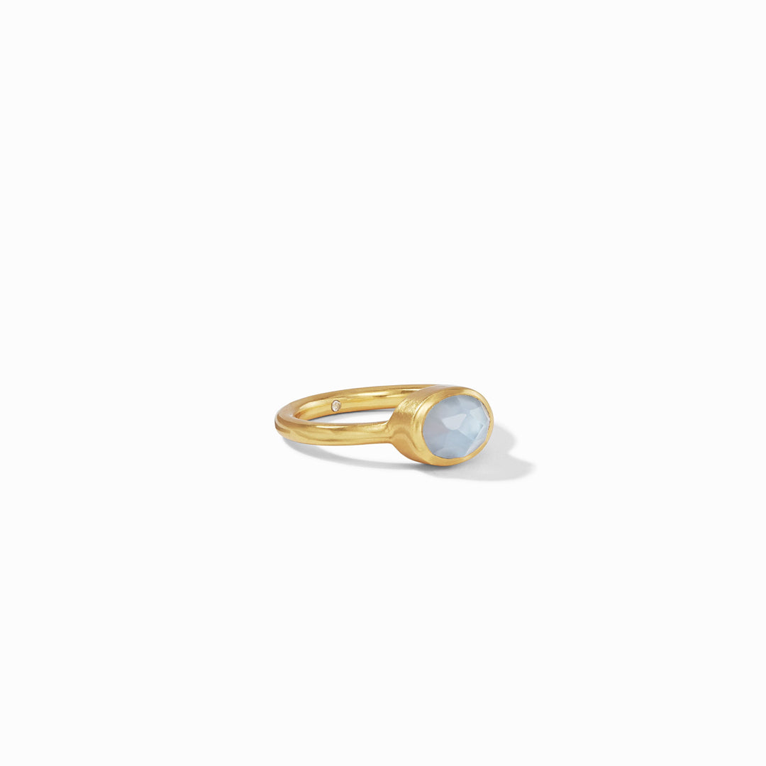 Julie Vos - Jewel Stack Ring, Iridescent Chalcedony Blue / 9, Iridescent Chalcedony Blue, chalcedony blue, classics in chalcedony blue, light airy, bee, classics, cassis collection, joy of gifting, new chalcedony blue, best seller, long weekend jewels