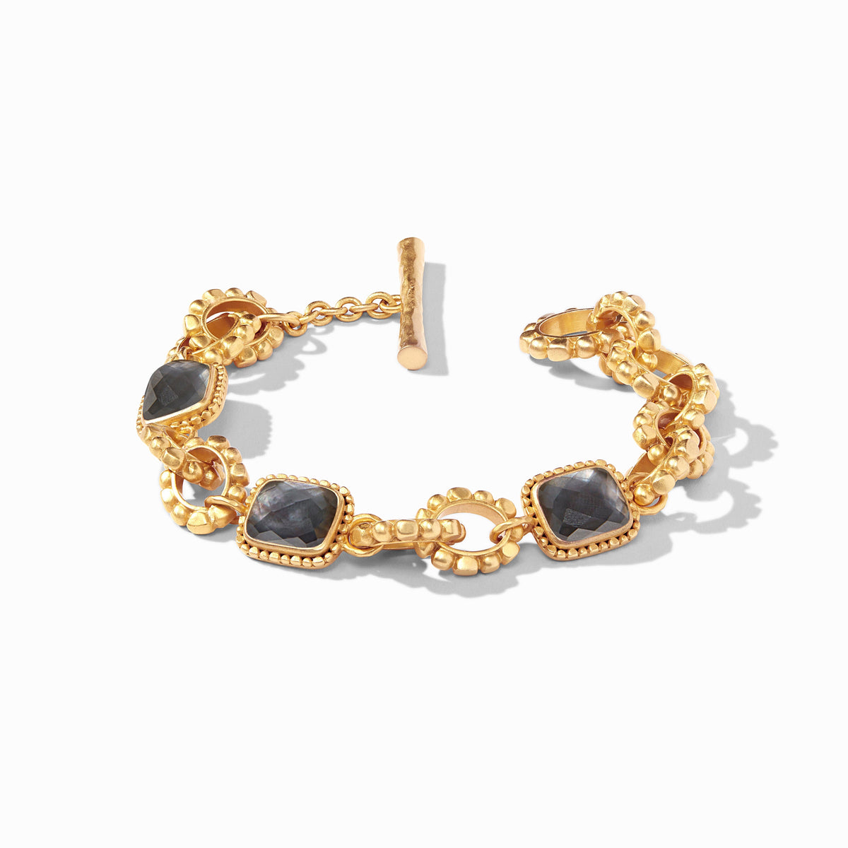 Julie Vos - Marbella Demi Bracelet, Iridescent Charcoal Blue