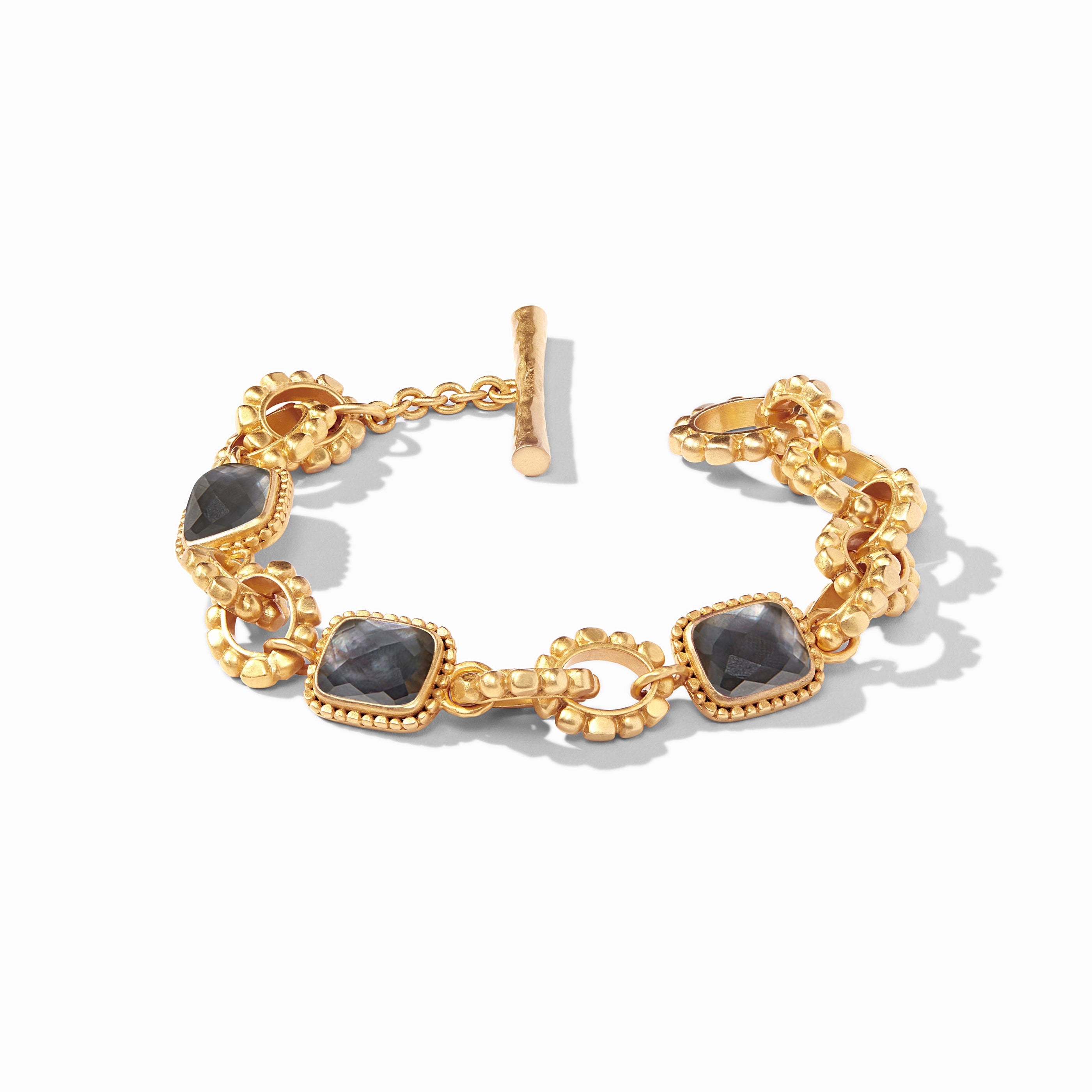 Julie Vos - Marbella Demi Bracelet, Iridescent Charcoal Blue