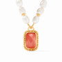 Julie Vos - Marbella Statement Necklace, Iridescent Coral