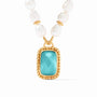 Julie Vos - Marbella Statement Necklace, Iridescent Bahamian Blue