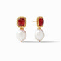 Julie Vos - Marbella Earring, Iridescent Ruby Red