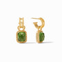 Julie Vos - Marbella Hoop &amp; Charm Earring, Iridescent Jade Green