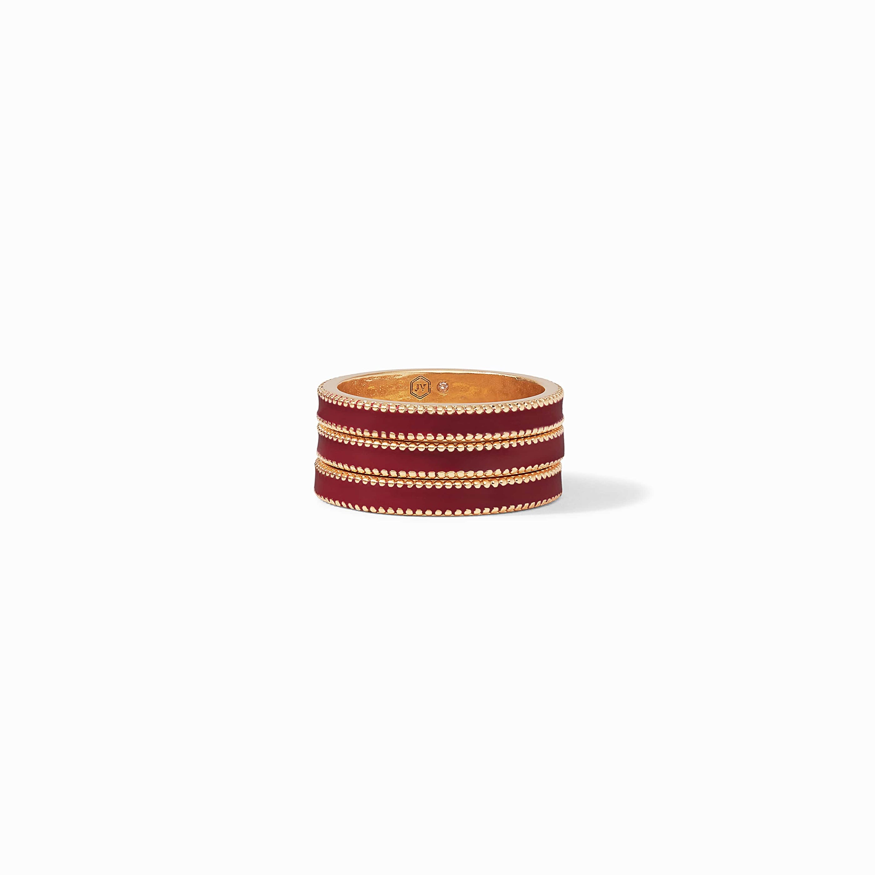 Marseille stacking ring, Mulberry, ruby red