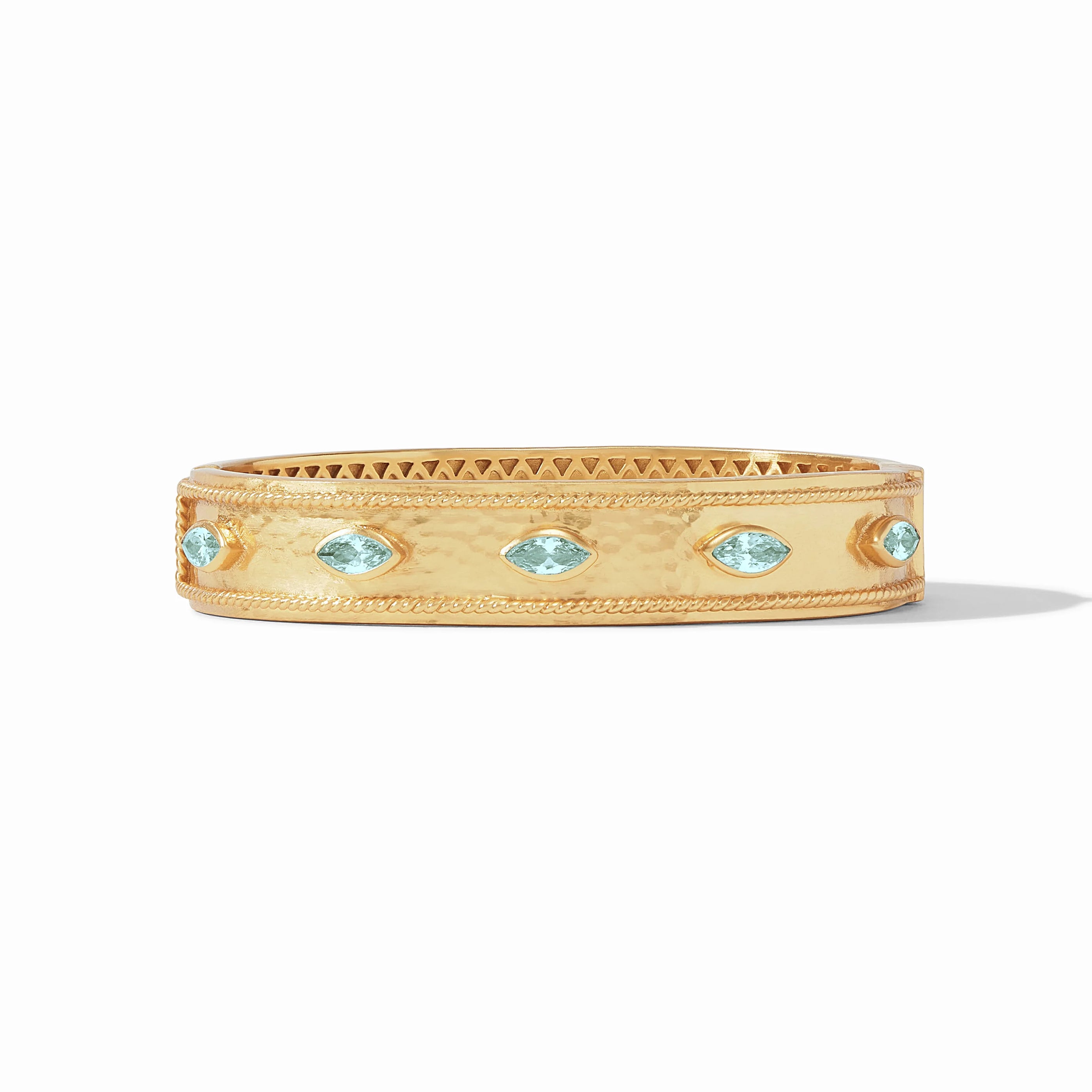 Julie Vos - Monaco Hinge Bangle, Bahamian Blue
