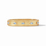 Julie Vos - Monaco Hinge Bangle, Chalcedony Blue