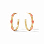 Julie Vos - Monaco Hoop, Iridescent Coral / Medium
