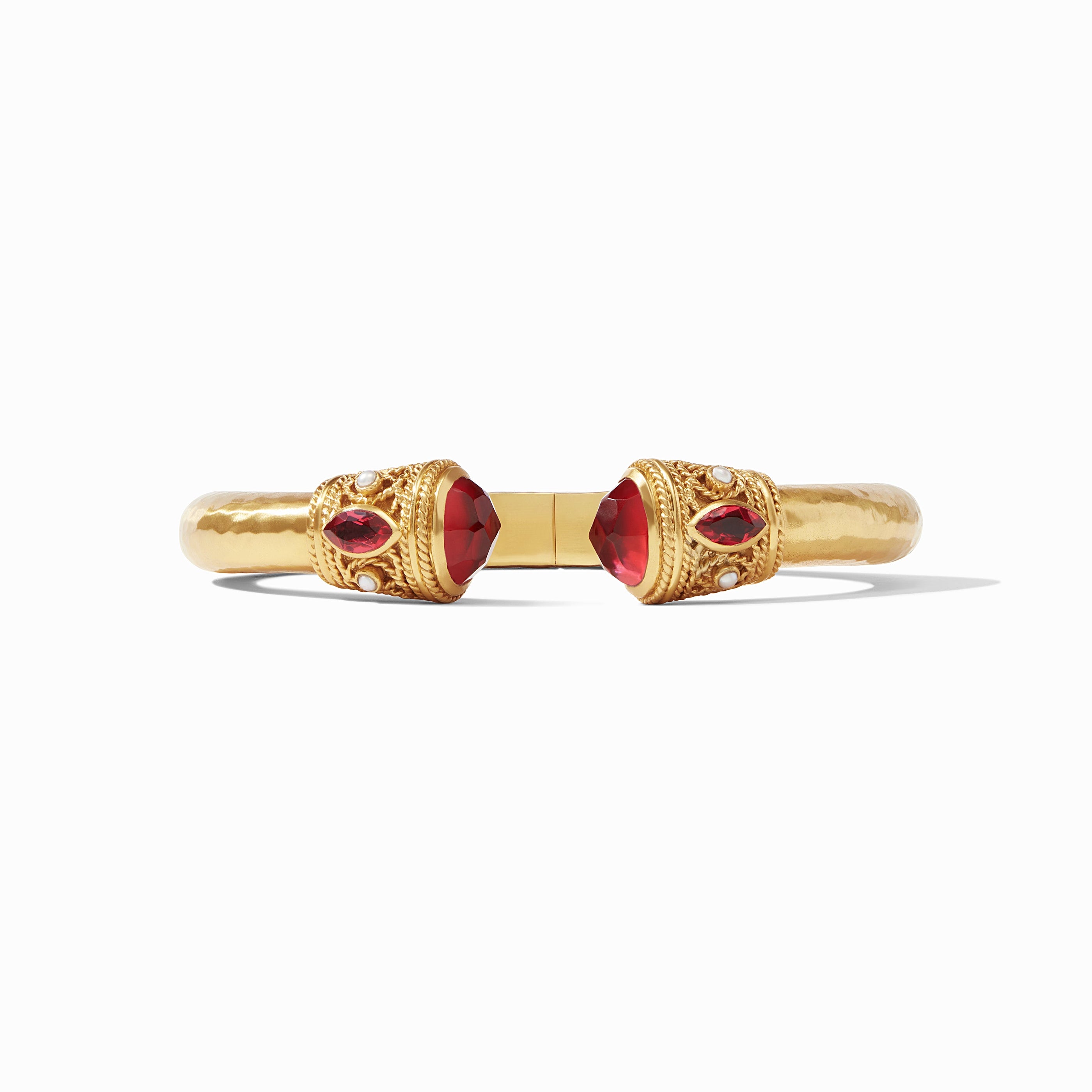 Julie Vos - Monaco Demi Cuff, Iridescent Ruby Red