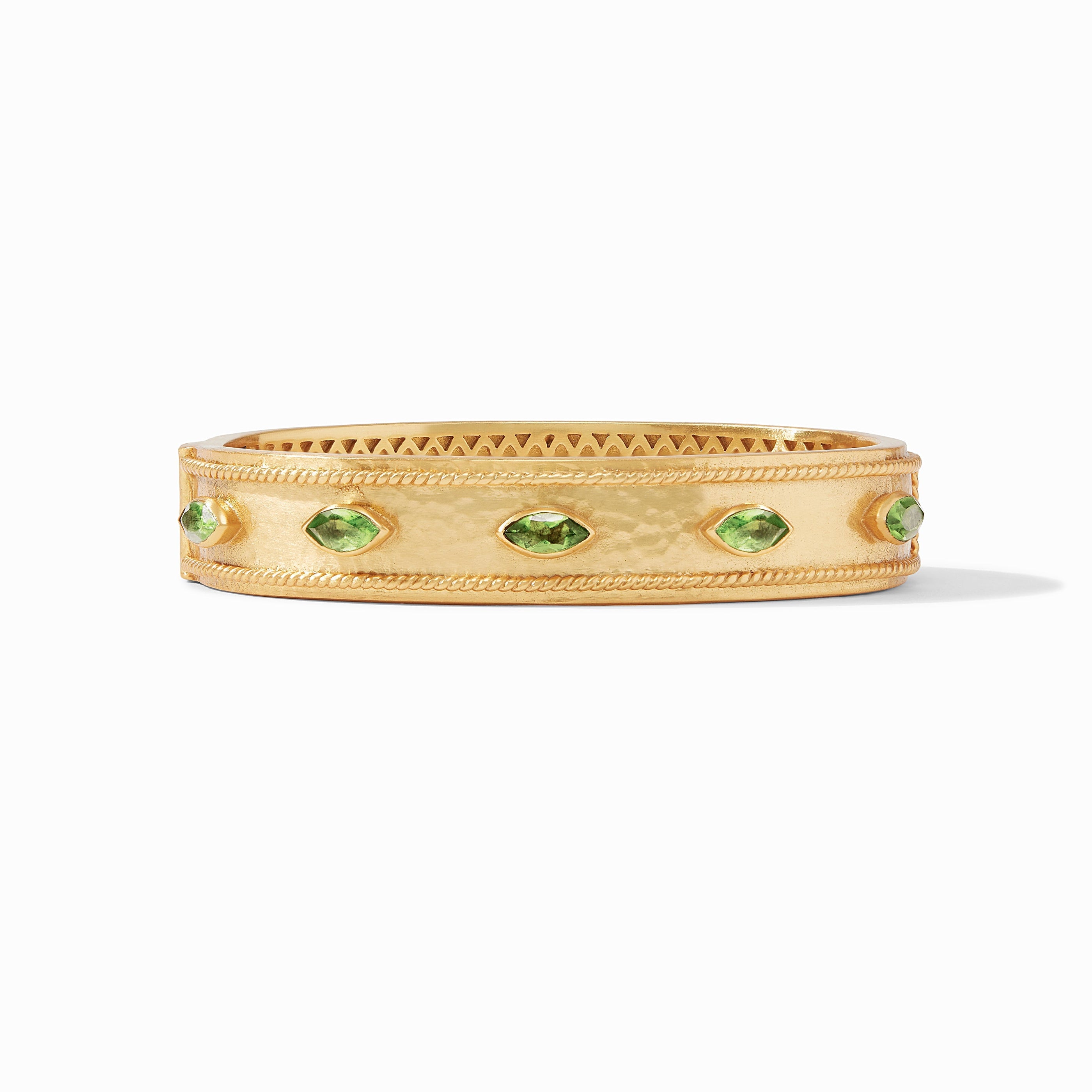 Julie Vos - Monaco Hinge Bangle, Jade Green