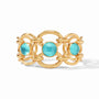 Julie Vos - Palermo Stone Cuff, Iridescent Bahamian Blue
