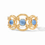 Julie Vos - Palermo Stone Cuff, Iridescent Chalcedony Blue
