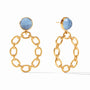 Julie Vos - Palermo Statement Earring, Iridescent Chalcedony Blue