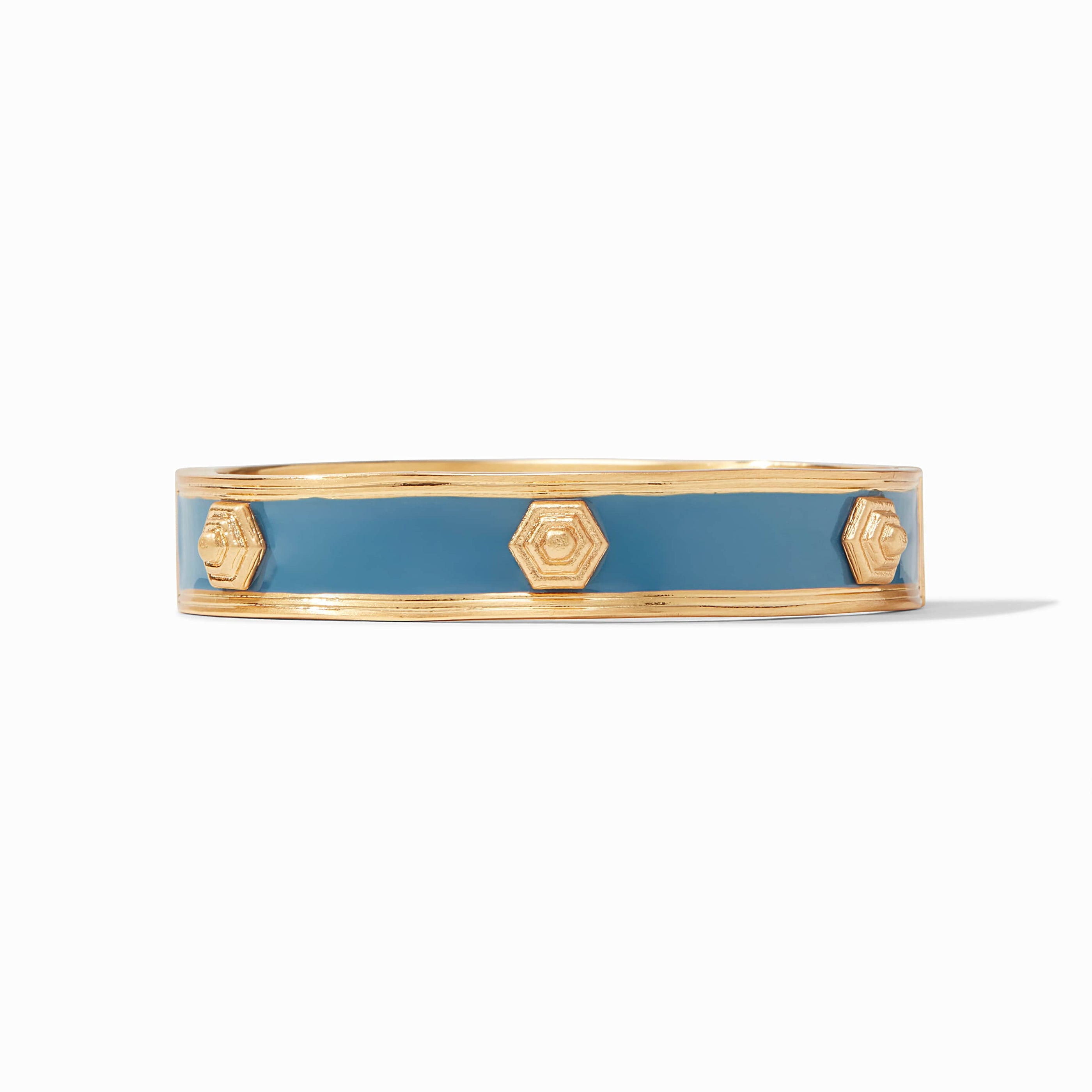 Palladio Enamel Bangle in Denim Blue enamel