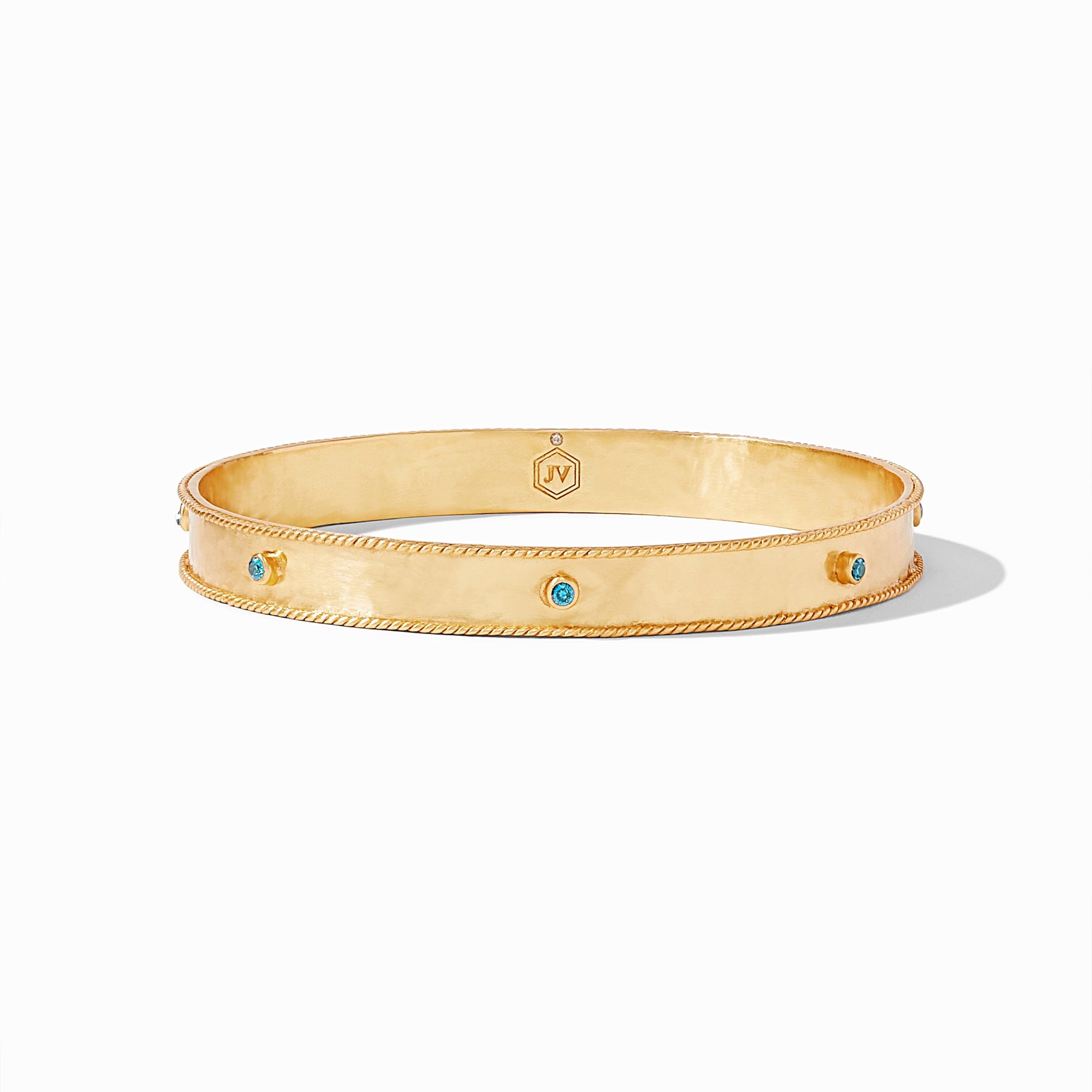 Julie Vos - Savoy Bangle, Pacific Blue CZ / Large