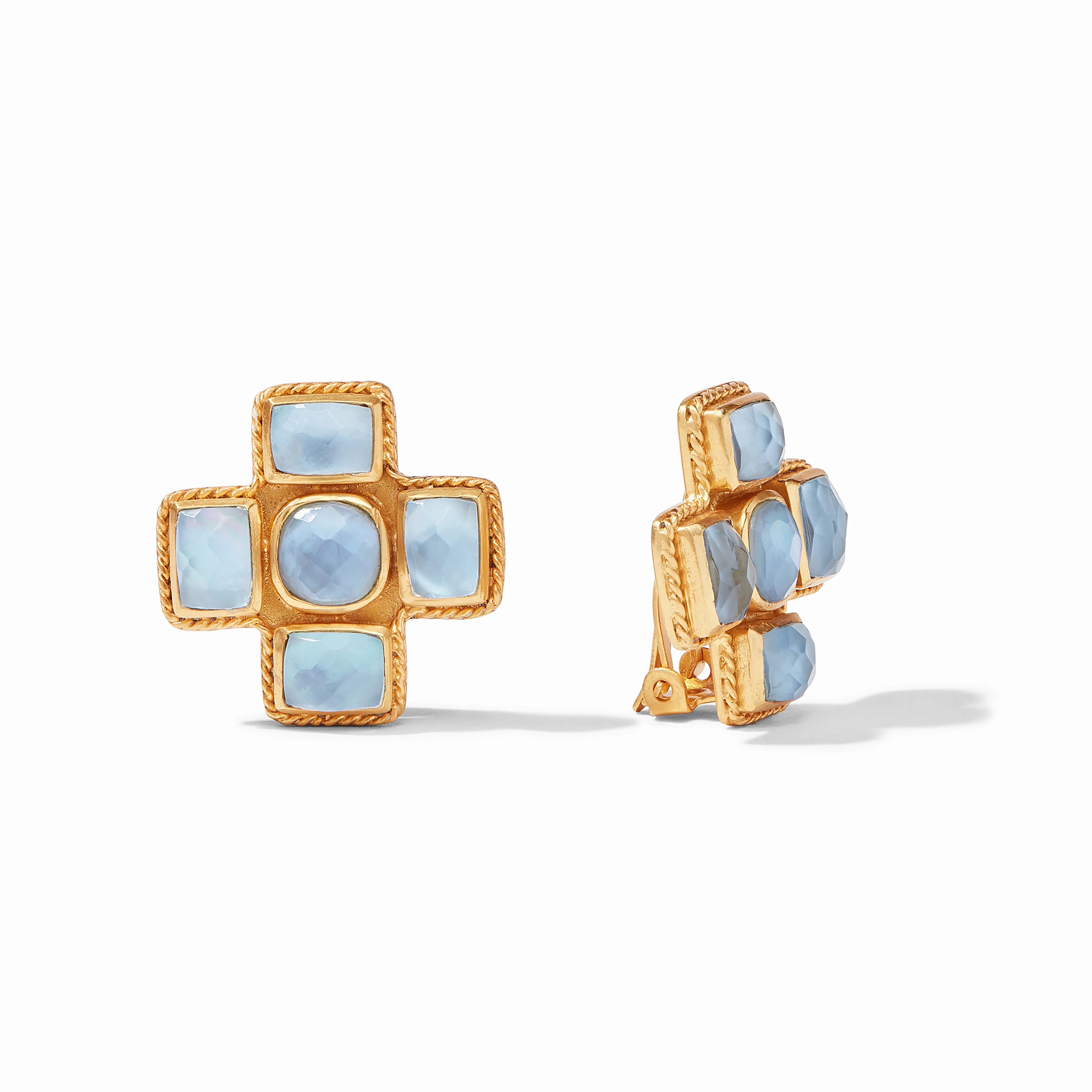 Julie Vos - Savoy Clip, Iridescent Chalcedony Blue