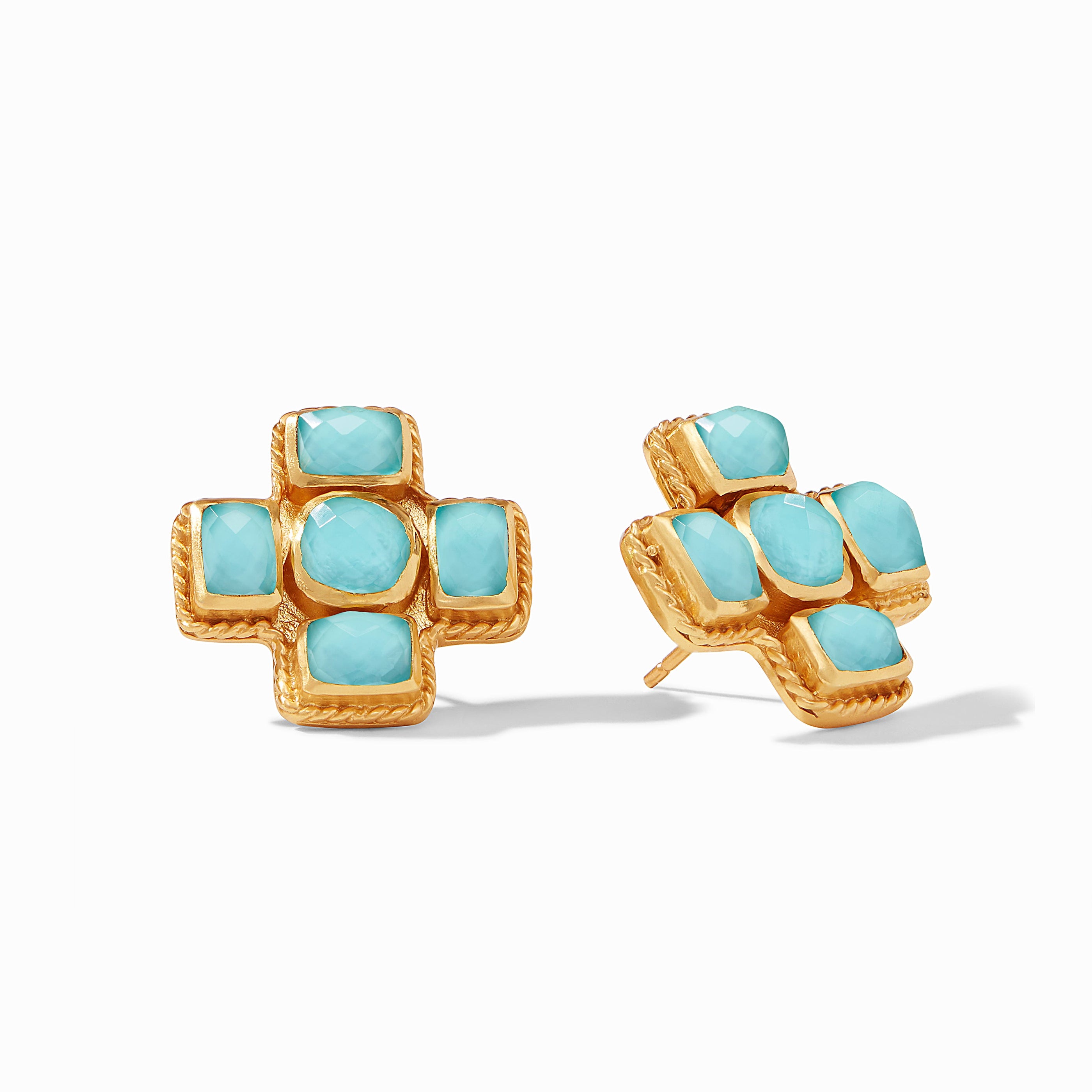 Julie Vos - Savoy Earring, Iridescent Bahamian Blue