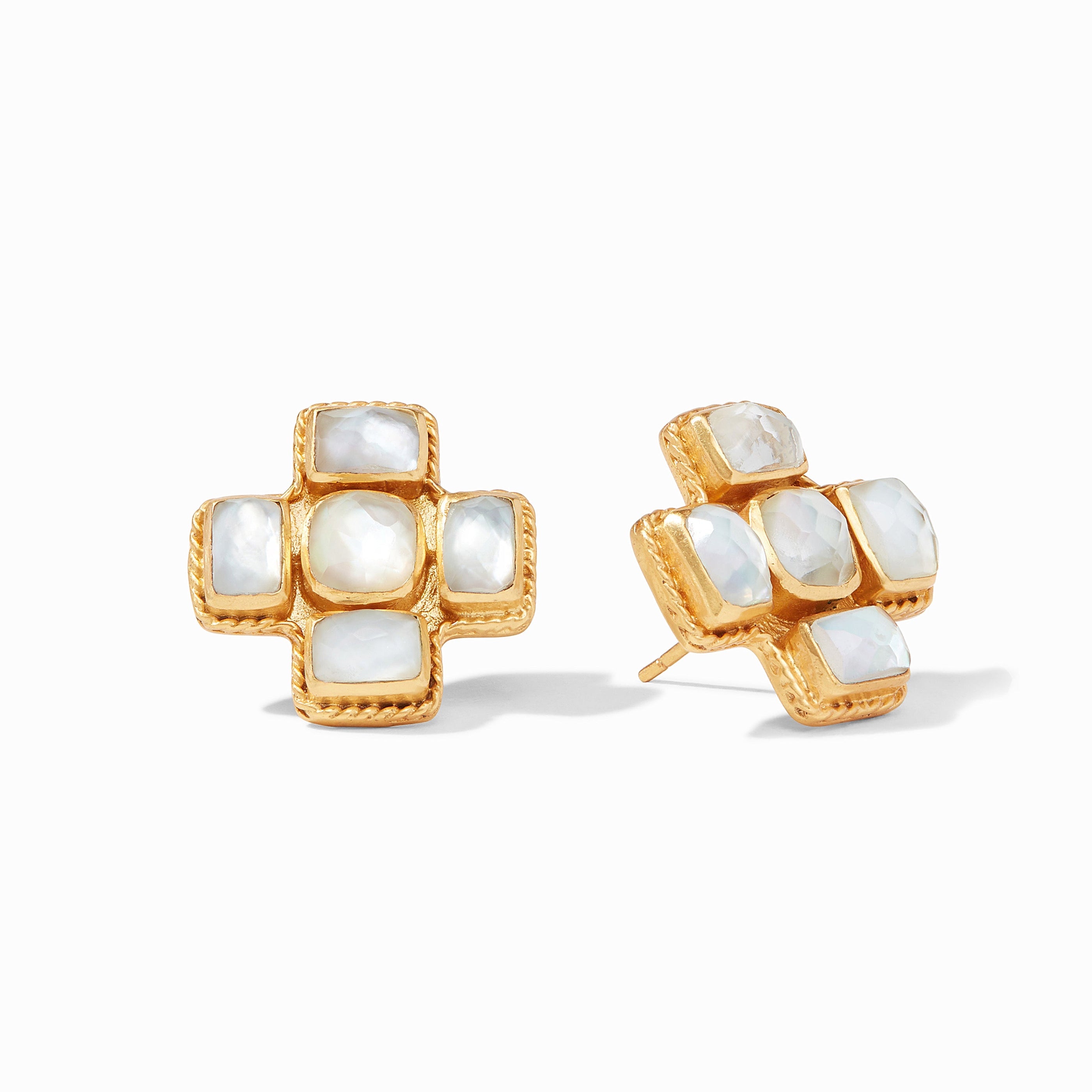 Julie Vos - Savoy Earring, Iridescent Clear Crystal