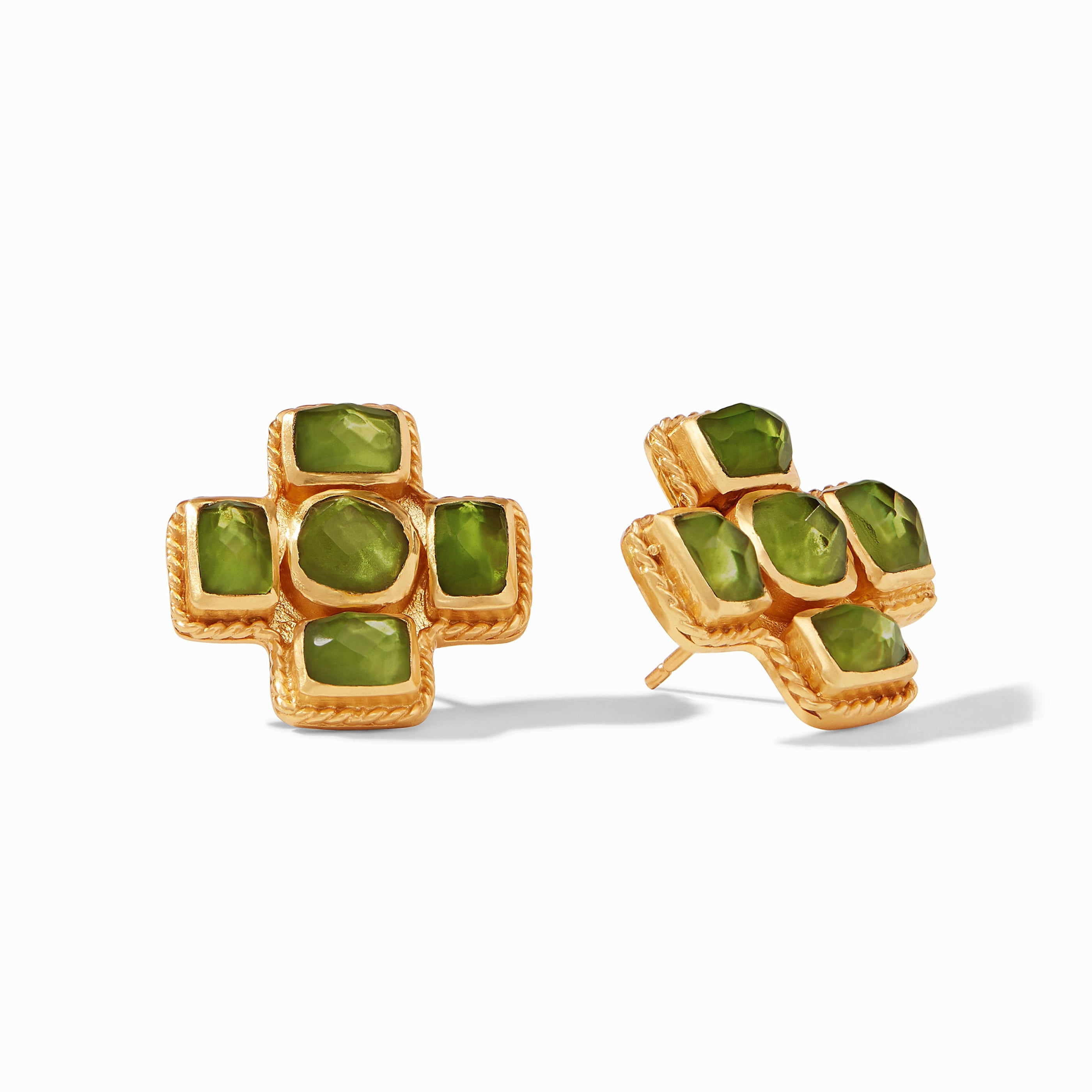 Julie Vos - Savoy Earring, Iridescent Jade Green