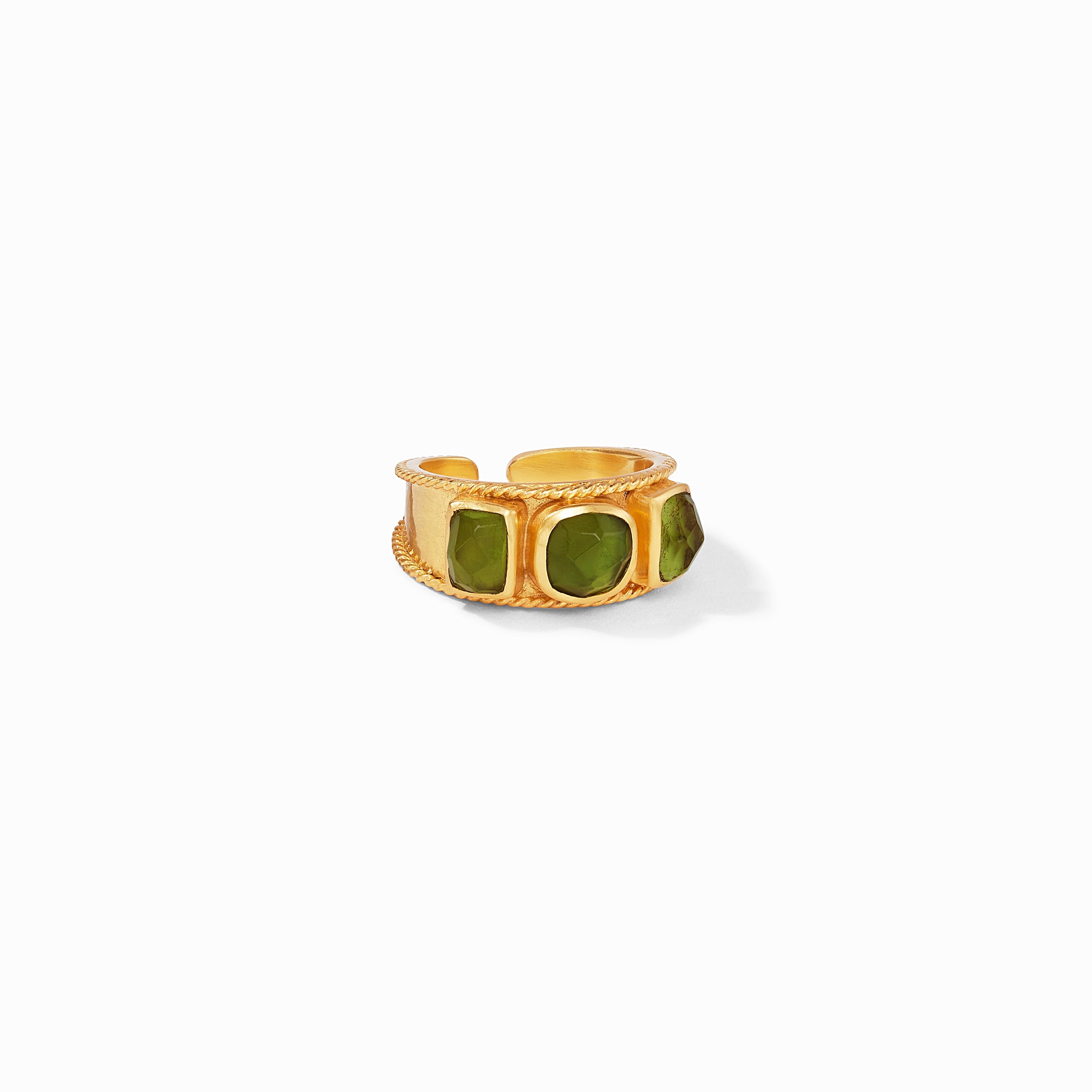 Julie Vos - Savoy Ring, Iridescent Jade Green / 8/9, Iridescent Jade Green, jade green