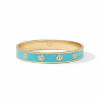 Julie Vos - Soleil Bangle, Bahamian Blue Enamel / Large