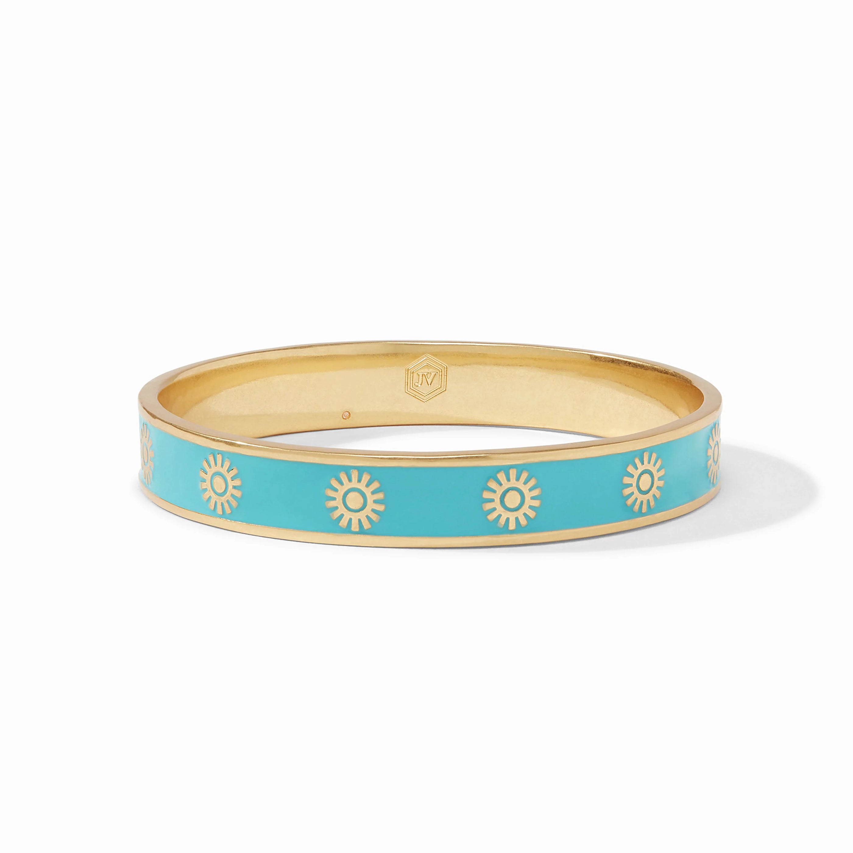 Julie Vos - Soleil Bangle, Bahamian Blue Enamel / Large