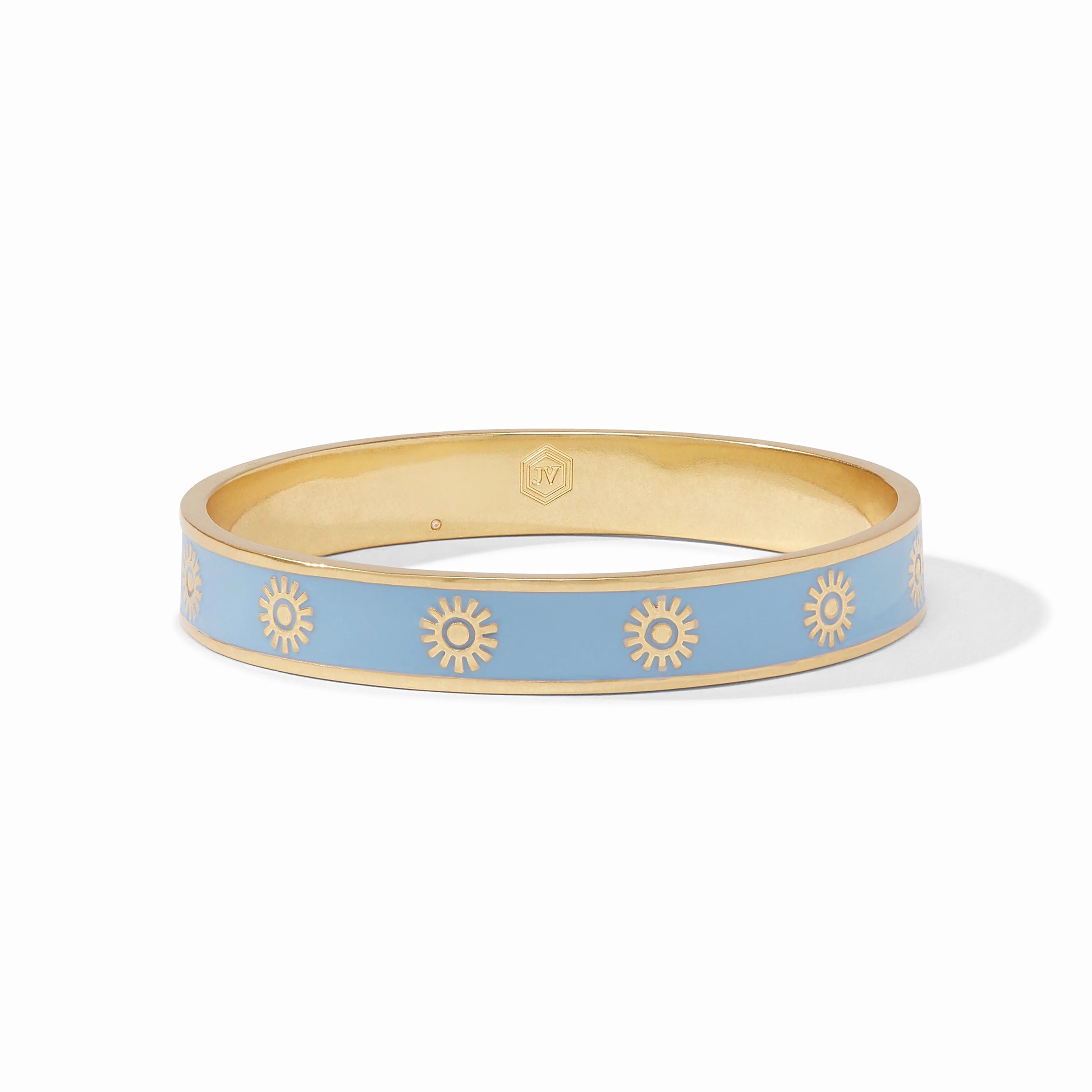 Julie Vos - Soleil Bangle, Chalcedony Blue Enamel / Large