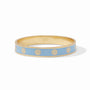 Julie Vos - Soleil Bangle, Chalcedony Blue Enamel / Large