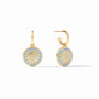 Julie Vos - Soleil Hoop &amp; Charm Earring, Chalcedony Blue Enamel
