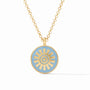 Julie Vos - Soleil Pendant, Chalcedony Blue Enamel