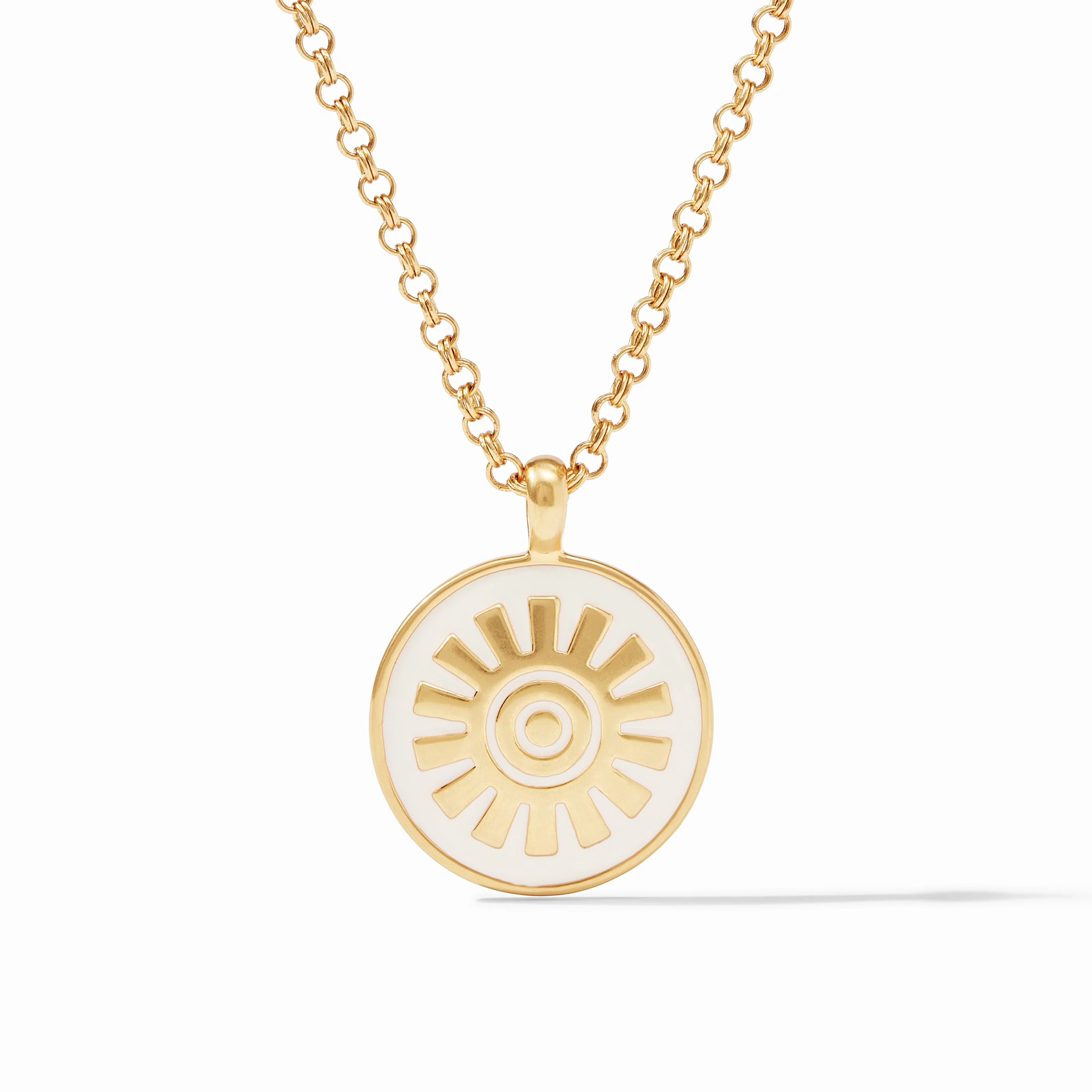 Julie Vos - Soleil Pendant, Ivory Enamel