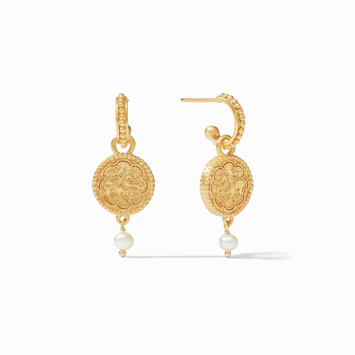 carousel, Trieste Pearl Hoop & Charm Earring, 